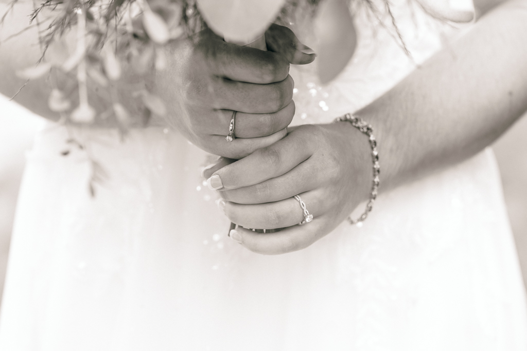 Bride ring detail