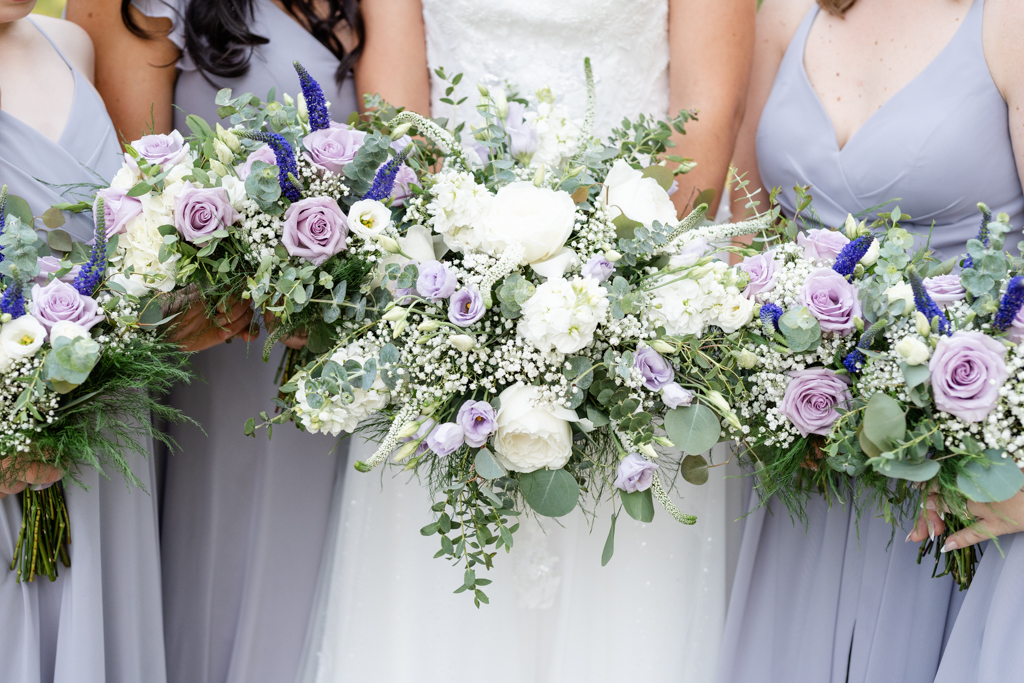 Bridesmaids bouquets by Richardsons Flowers at Foggy Bottom Farm in Hampstead, Maryland