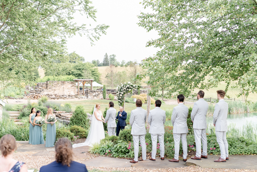 Wedding ceremony at Glen Ellen Farm