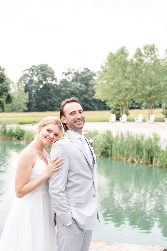 Husband and wife portraits on the grounds at Glen Ellen Farm in Frederick, MD