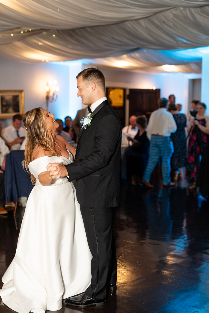 First dance for husband and wife at the Mansion at Valley Country Club in Towson, MD