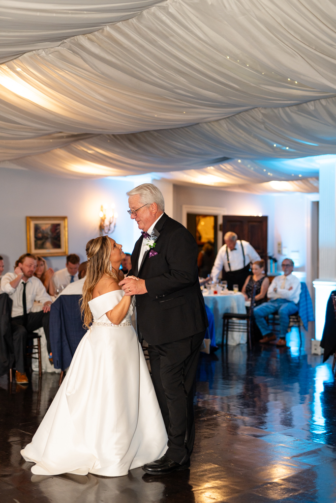 Father and daughter dance at the Mansion at Valley Country Club in Towson, MD