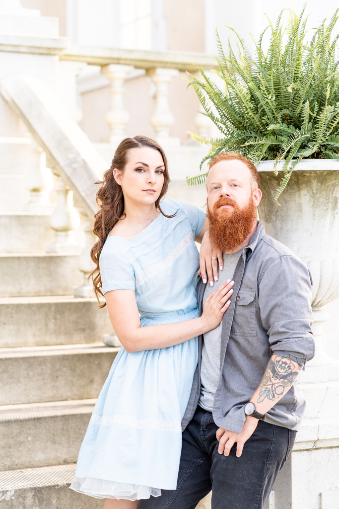 Hampton mansion engagement session in Towson, MD