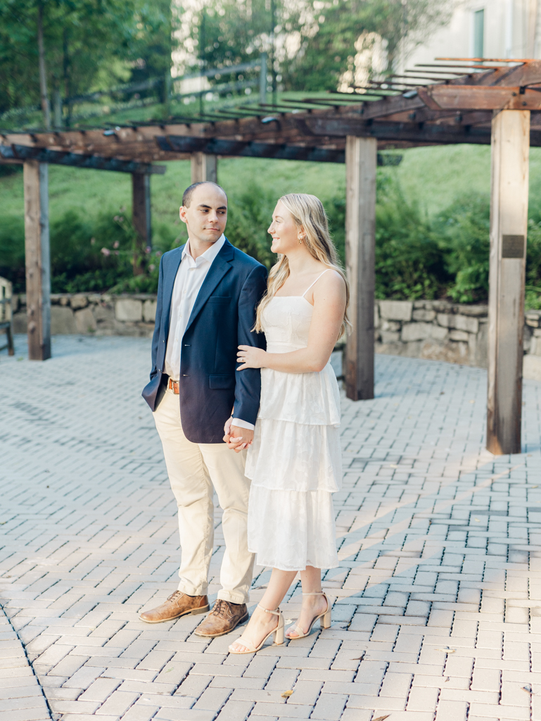 Mac and Abbey during their engagement session at Howard County Conservancy