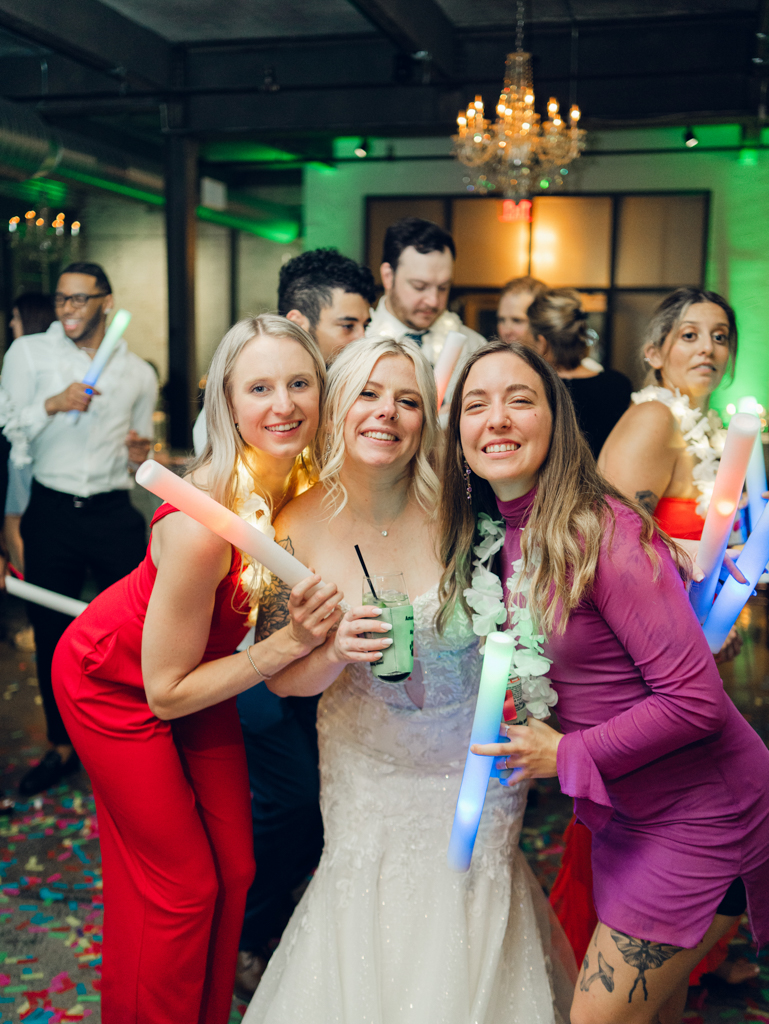 Guests dancing during Amanda and Corey's wedding day at The Bond Events.