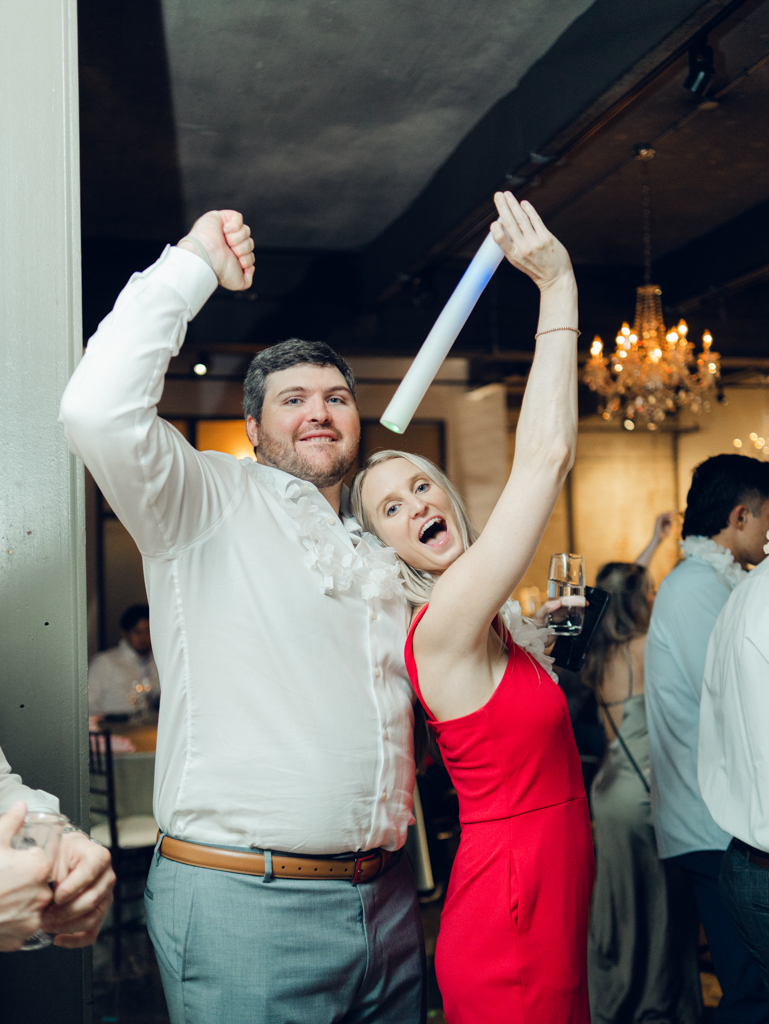 Guests dancing during Amanda and Corey's wedding day at The Bond Events.