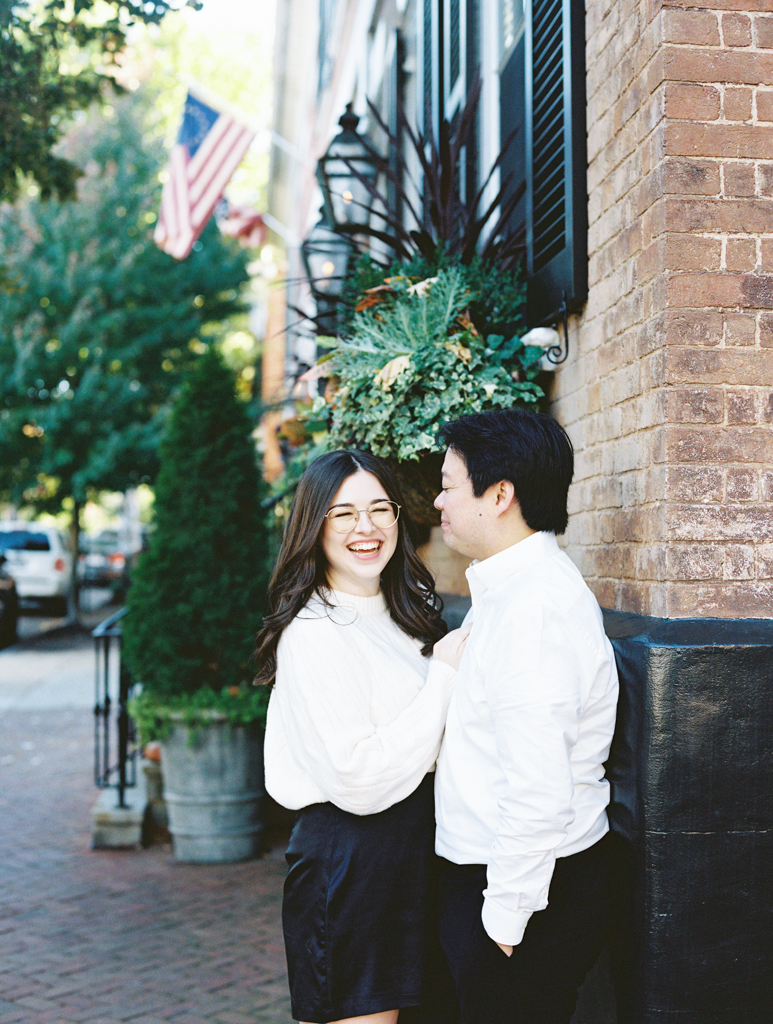 Old Town Alexandria engagement session by Baltimore wedding photographer Nicole Simensky