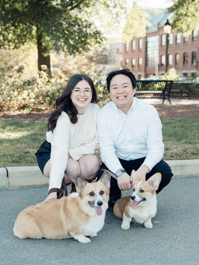 Old Town Alexandria, Potomac waterfront with Chelsea, Wes and their two corgis