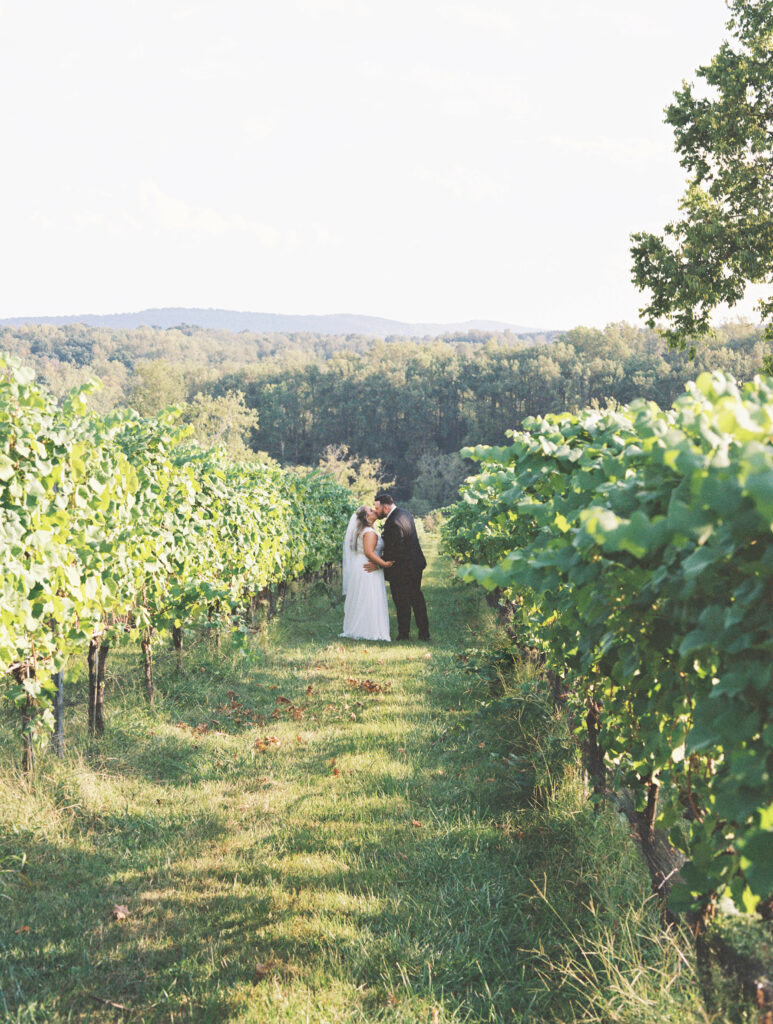 2025 Wedding predictions: film photography of couple on their wedding day