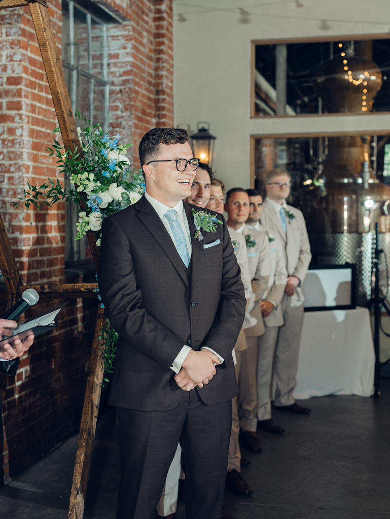 McClintock Distilling Wedding ceremony in Frederick, Maryland