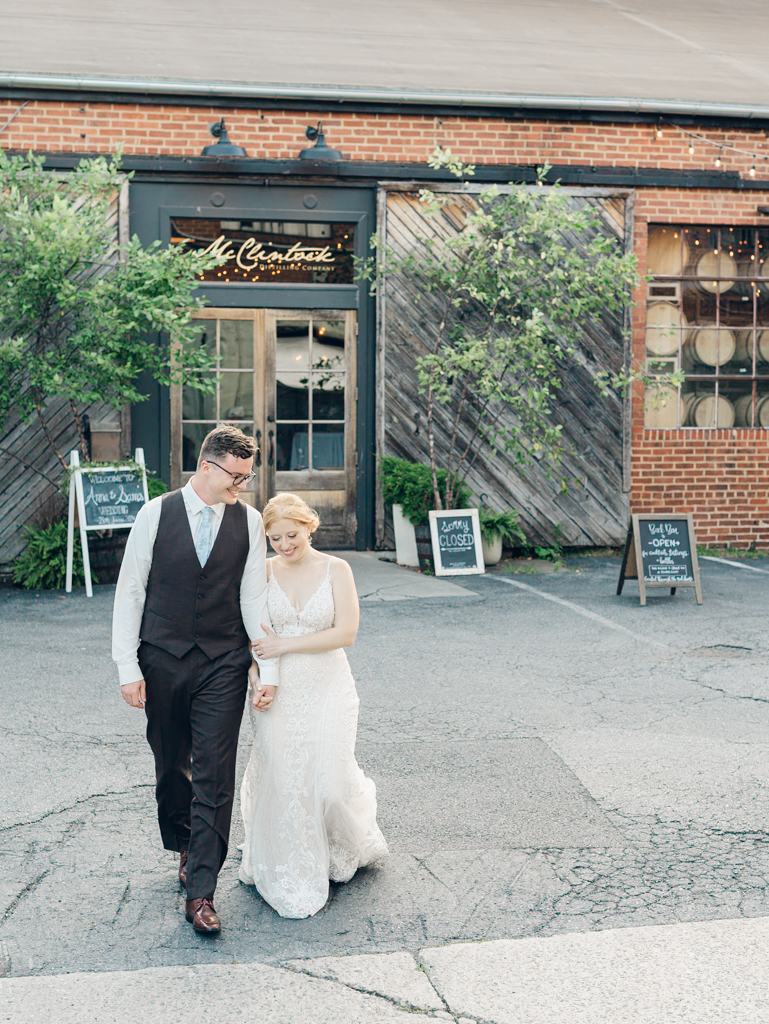 McClintock Distilling Wedding ceremony in Frederick, Maryland