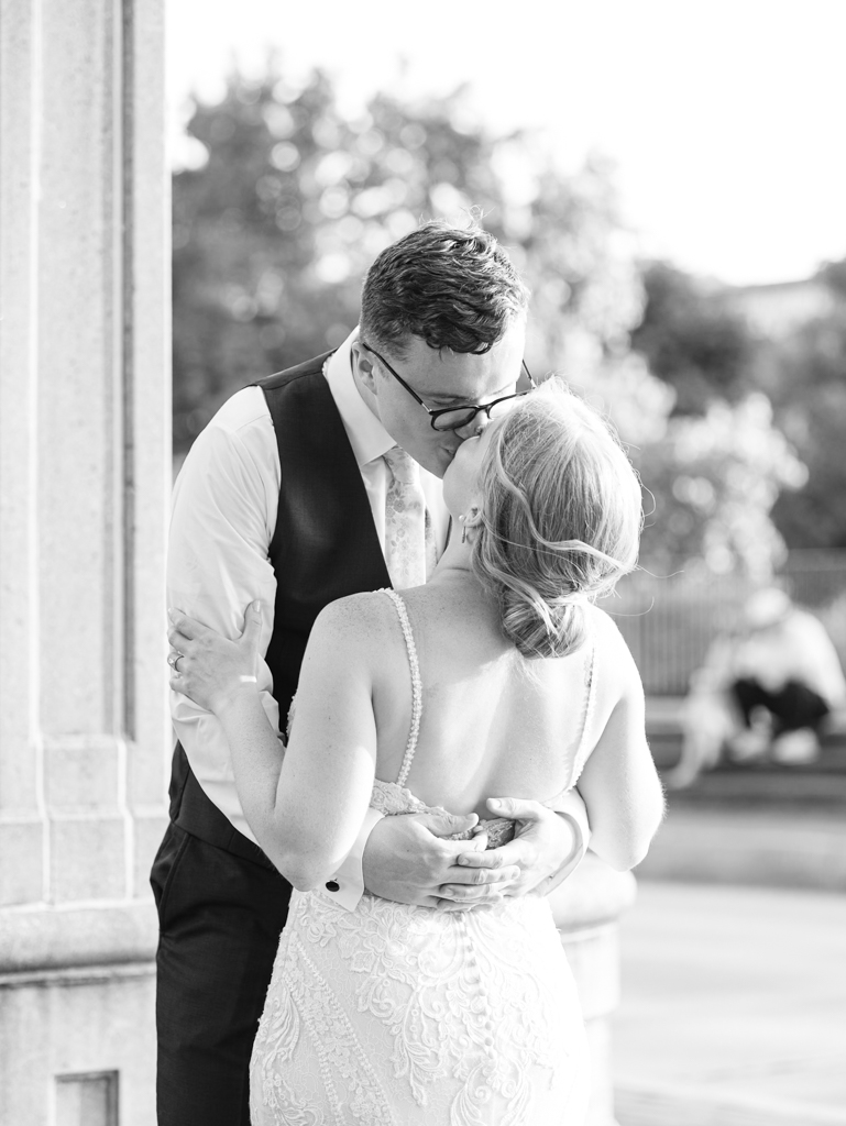 Sunset portraits of Anna and Sam during their McClintock Distilling Wedding in Frederick, Maryland