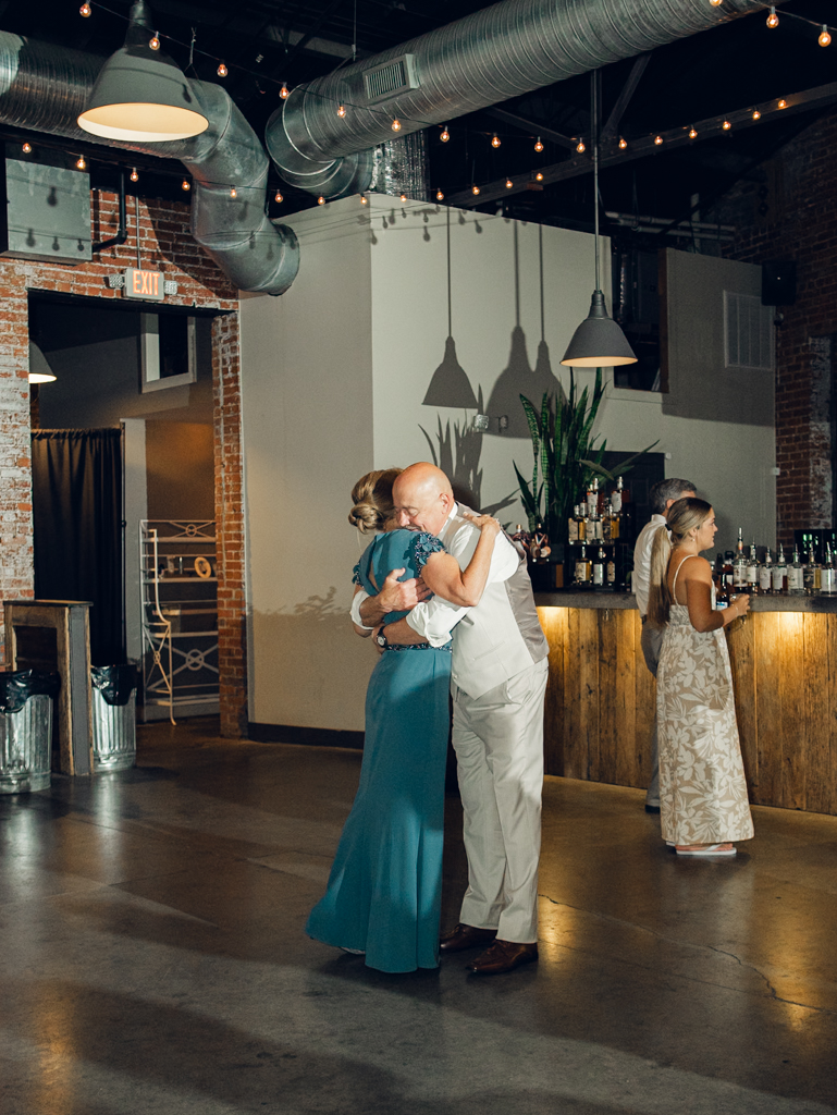 Dancing during Anna and Sam's McClintock Distilling Wedding in Frederick, Maryland