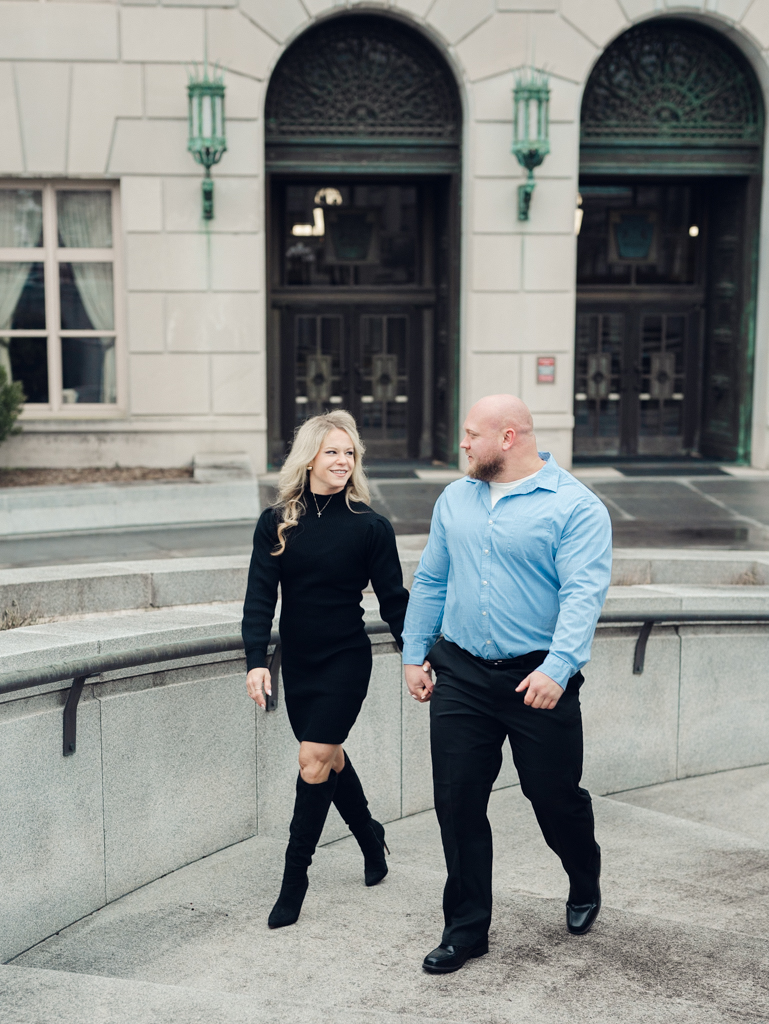 Elisa and Phil at their Harrisburg Capitol Complex engagement session