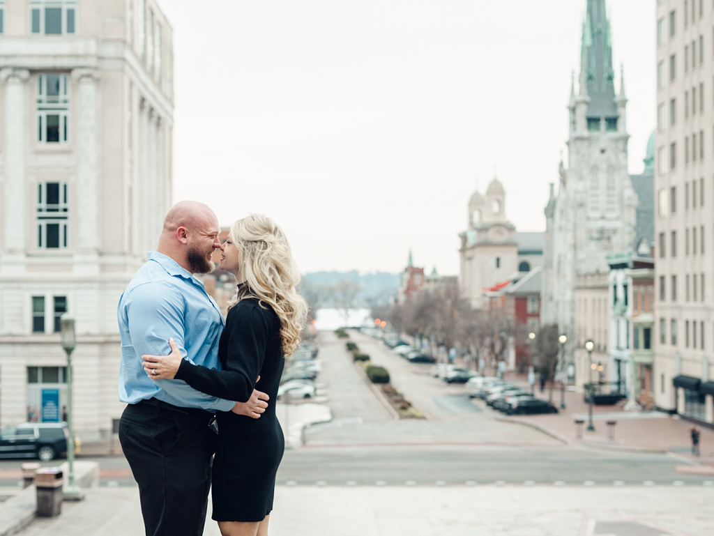 Elisa and Phil at their Harrisburg Capitol Complex engagement session