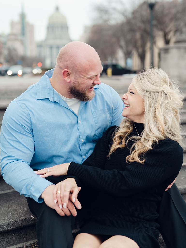 Elisa and Phil at their Harrisburg Capitol Complex engagement session