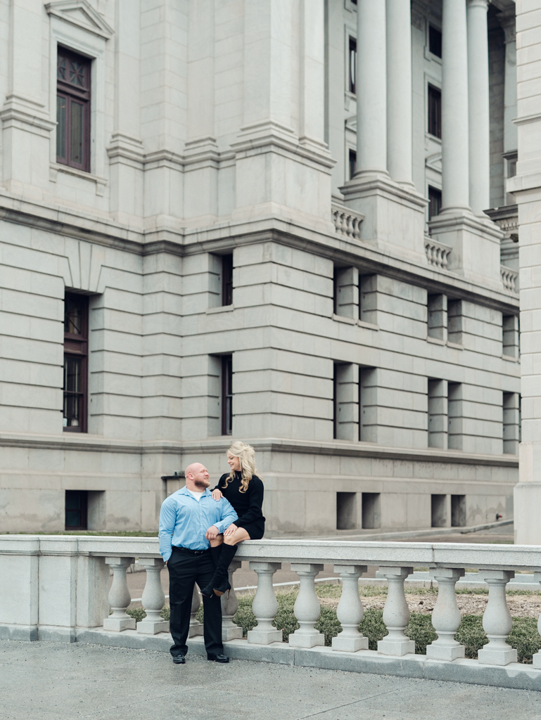 Elisa and Phil at their Harrisburg Capitol Complex engagement session