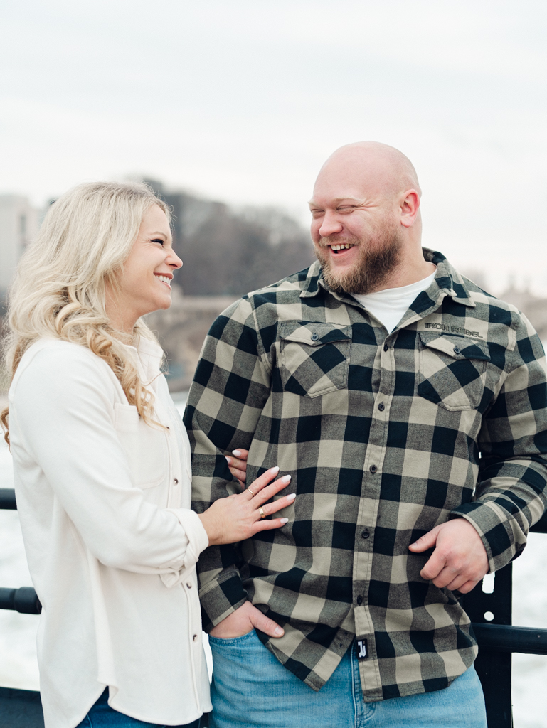 Elisa and Phil at their Harrisburg Riverfront, downtown Harrisburg engagement session