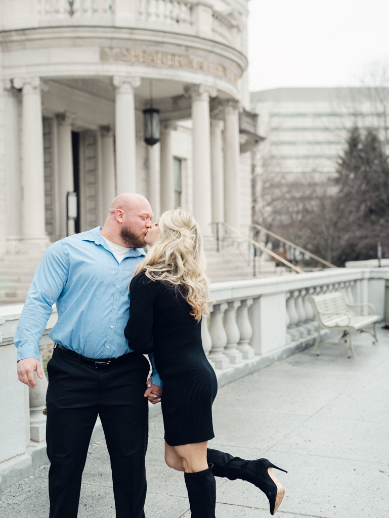 Elisa and Phil at their Harrisburg Capitol Complex engagement session