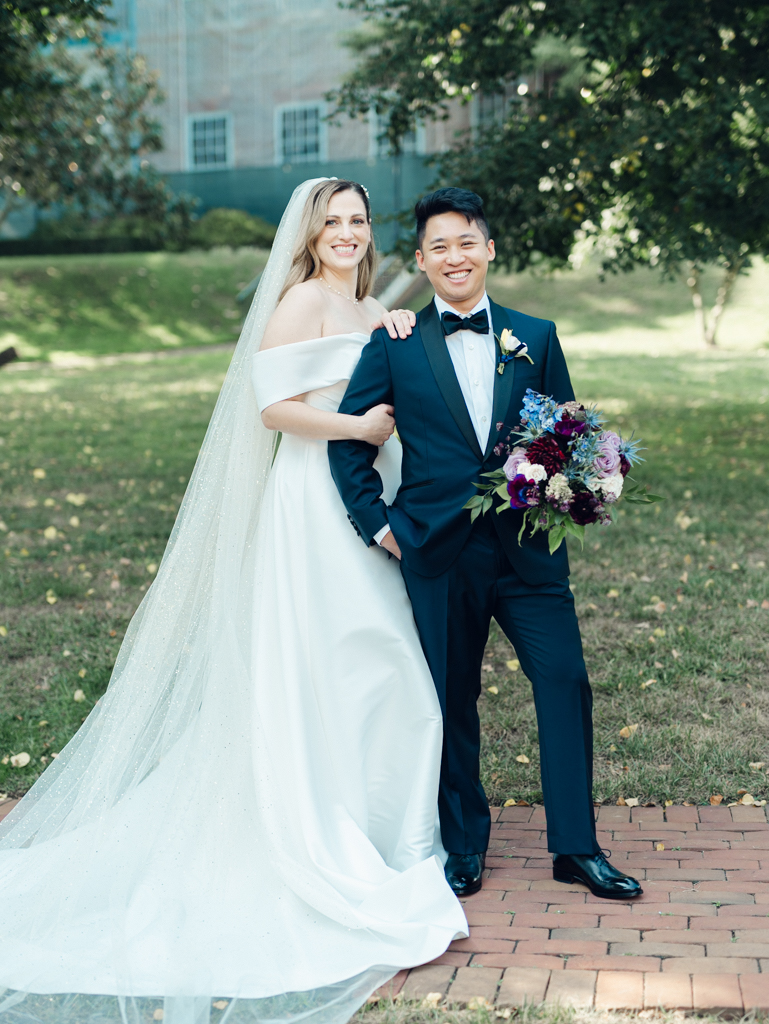 Tracie & Nick portrait on their Annapolis Wedding day at Historic Inns of Annapolis