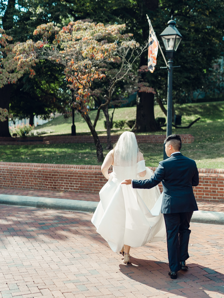 Tracie & Nick portrait on their Annapolis Wedding day at Historic Inns of Annapolis