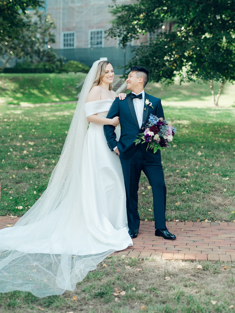 Tracie & Nick portrait on their Annapolis Wedding day at Historic Inns of Annapolis