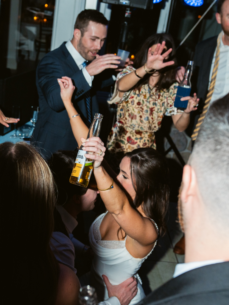 guests dancing during a wedding reception at Silver Swan Bayside