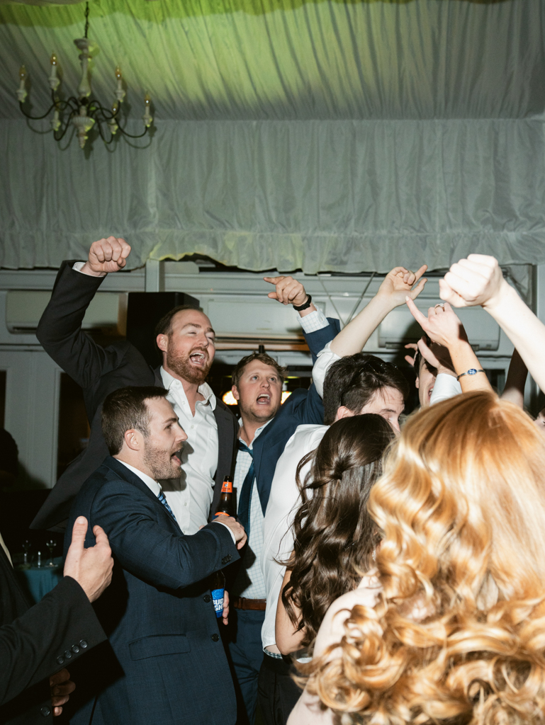guests dancing during a wedding reception at Silver Swan Bayside