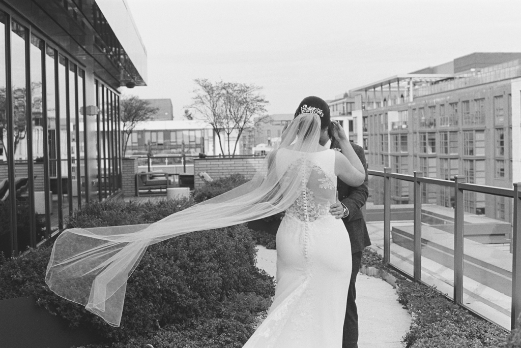 first look on film by dc film wedding photographer Nicole Simensky photography