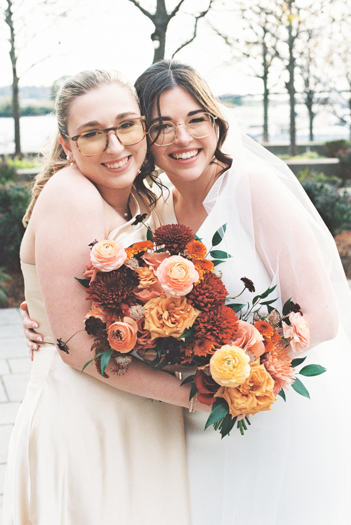 district winery wedding day portrait on film by dc wedding photographer Nicole Simensky photography