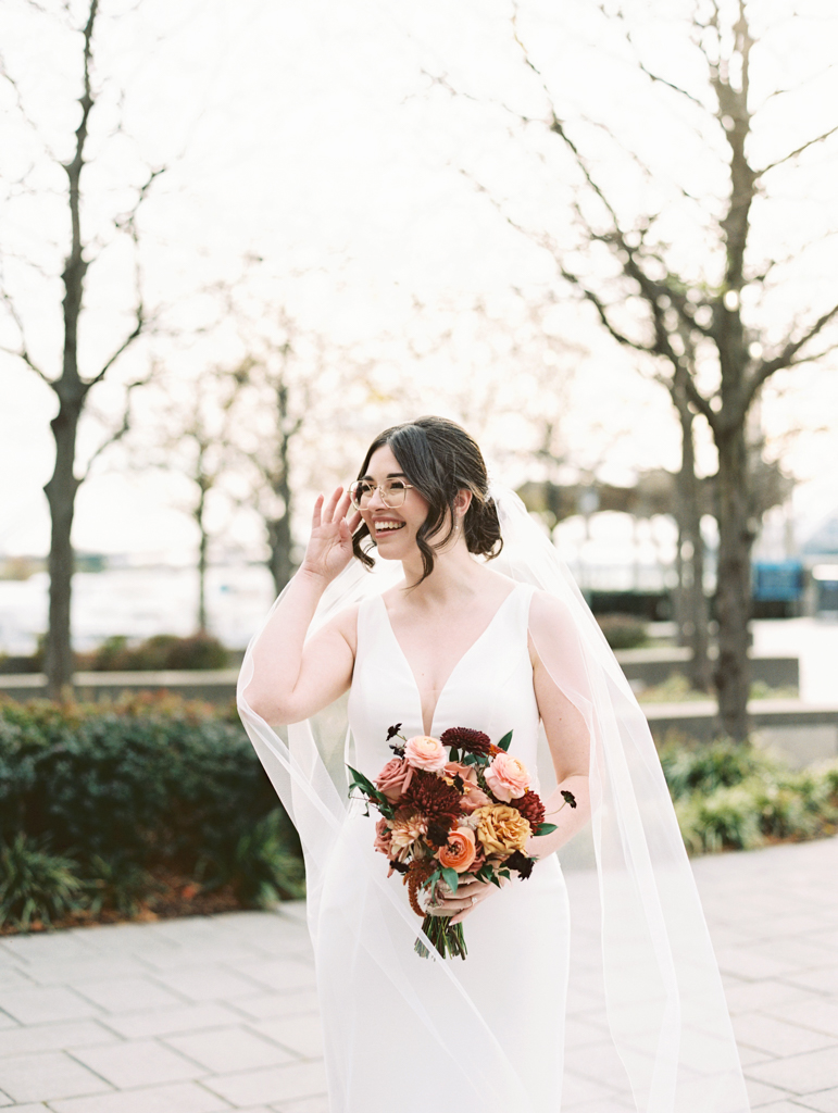 district winery wedding day portrait on film by dc film wedding photographer Nicole Simensky photography