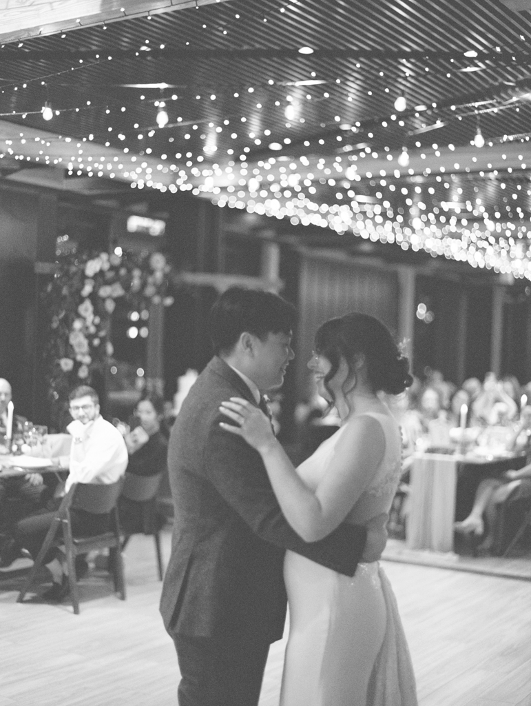 district winery wedding reception image on film by washington dc film wedding photographer Nicole Simensky photography